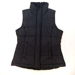 New York & Company Women’s Black Puffer Vest Size Small Quilted‎ Zip